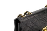 0269. Chanel Black Jumbo Vintage, Single Flap, Gold Hardware8