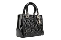 0272.Dior, Lady Dior, Medium, Black Patent Leather, Silver Hardware REVISED2