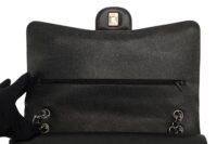 0274. Chanel Jumbo Double Flap, Black Caviar Leather, Silver Hardware10