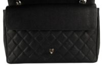 0274. Chanel Jumbo Double Flap, Black Caviar Leather, Silver Hardware9