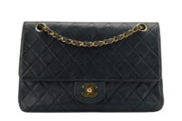 0275. Chanel Vintage Double Flap, Black Leather, Gold Hardware