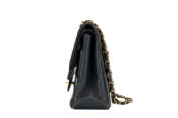 0275. Chanel Vintage Double Flap, Black Leather, Gold Hardware