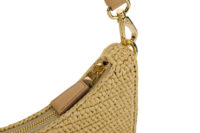 0276. Prada Raffia Crotchet Re-Edition, Gold hardware