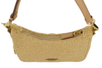 0276. Prada Raffia Crotchet Re-Edition, Gold hardware