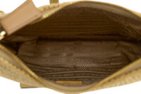 0276. Prada Raffia Crotchet Re-Edition, Gold hardware