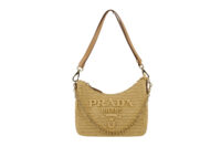 0276. Prada Raffia Crotchet Re-Edition, Gold hardware
