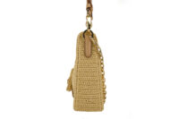 0276. Prada Raffia Crotchet Re-Edition, Gold hardware