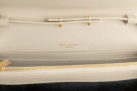 0278. YSL Monogram Matelassé, Cream White Leather, Gold Hardware9