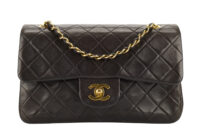 0279. Chanel Vintage Classic Double Flap, Black Lambskin, Gold Hardware1