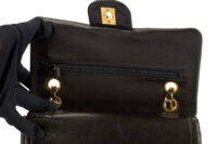 0279. Chanel Vintage Classic Double Flap, Black Lambskin, Gold Hardware12
