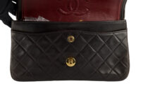 0279. Chanel Vintage Classic Double Flap, Black Lambskin, Gold Hardware13