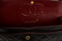 0279. Chanel Vintage Classic Double Flap, Black Lambskin, Gold Hardware15