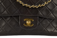 0279. Chanel Vintage Classic Double Flap, Black Lambskin, Gold Hardware6