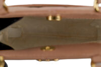 0282. Chanel Pink Lambskin CC Quilted Mini Handle Bag, Gold Hardware10