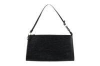 0293. Louis Vuitton Pochette, Black Epi Leather, Silver Hardware1
