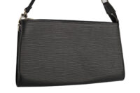 0293. Louis Vuitton Pochette, Black Epi Leather, Silver Hardware4