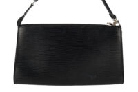 0293. Louis Vuitton Pochette, Black Epi Leather, Silver Hardware7