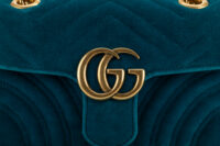 0294. Gucci Marmont Chain Flap, Blue Velvet, Gold Hardware12