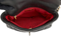 0296. Chanel 19, Black Lambskin Leather Handbag, Gold and Silver Hardware11