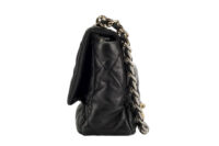 0296. Chanel 19, Black Lambskin Leather Handbag, Gold and Silver Hardware4