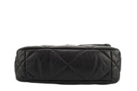 0296. Chanel 19, Black Lambskin Leather Handbag, Gold and Silver Hardware7