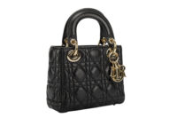 0303. Dior Lady Dior Mini Black Leather, Gold Hardware2