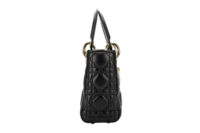 0303. Dior Lady Dior Mini Black Leather, Gold Hardware3