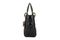 0303. Dior Lady Dior Mini Black Leather, Gold Hardware5