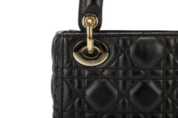 0303. Dior Lady Dior Mini Black Leather, Gold Hardware8