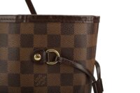 0310. Louis Vuitton Neverfull MM Damier Ebene:Rose, Gold Hardware10