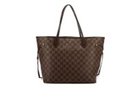 0310. Louis Vuitton Neverfull MM Damier Ebene:Rose, Gold Hardware2
