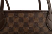 0310. Louis Vuitton Neverfull MM Damier Ebene:Rose, Gold Hardware8