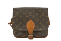 0327. Louis Vuitton Cartouchiere, Monogram, Gold Hardware2