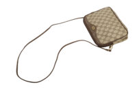 0328. Gucci GG Supreme Navy Messenger Bag, Silver Hardware3