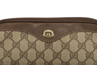 0328. Gucci GG Supreme Navy Messenger Bag, Silver Hardware8