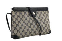 0329. Gucci GG Supreme Navy Messenger Bag, Silver Hardware2