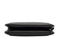 0334. Chanel Black Quilted Double Zip Chain, Dark tone Hardware