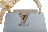 0348. Louis Vuitton Mini Capucines, Karung Handle, Gold Hardware