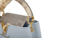 0348. Louis Vuitton Mini Capucines, Karung Handle, Gold Hardware