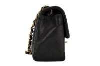 0350. Chanel Mini Square Crush, Black, Gold Hardware