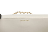 0358. Chanel White Quilted, Caviar Leather, WOC, Light Gold Hardware