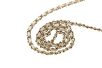 0358. Chanel White Quilted, Caviar Leather, WOC, Light Gold Hardware