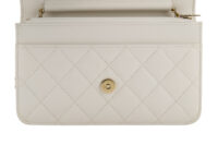 0358. Chanel White Quilted, Caviar Leather, WOC, Light Gold Hardware