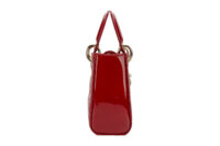 0359. Dior, Lady Dior Mini, Red Patent, Gold Hardware