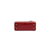 0359. Dior, Lady Dior Mini, Red Patent, Gold Hardware
