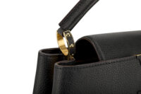 0360. Louis Vuitton Capucines BB, Black Leather, Gold Hardware7