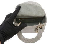 0362. Dior, Lady Dior Grey Alligator, Crystal Hardware