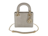 0362. Dior, Lady Dior Grey Alligator, Crystal Hardware