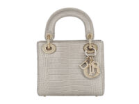 0362. Dior, Lady Dior Grey Alligator, Crystal Hardware