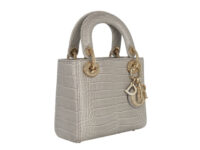 0362. Dior, Lady Dior Grey Alligator, Crystal Hardware